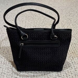 Giani Bernini Black Patterned Tote Bag